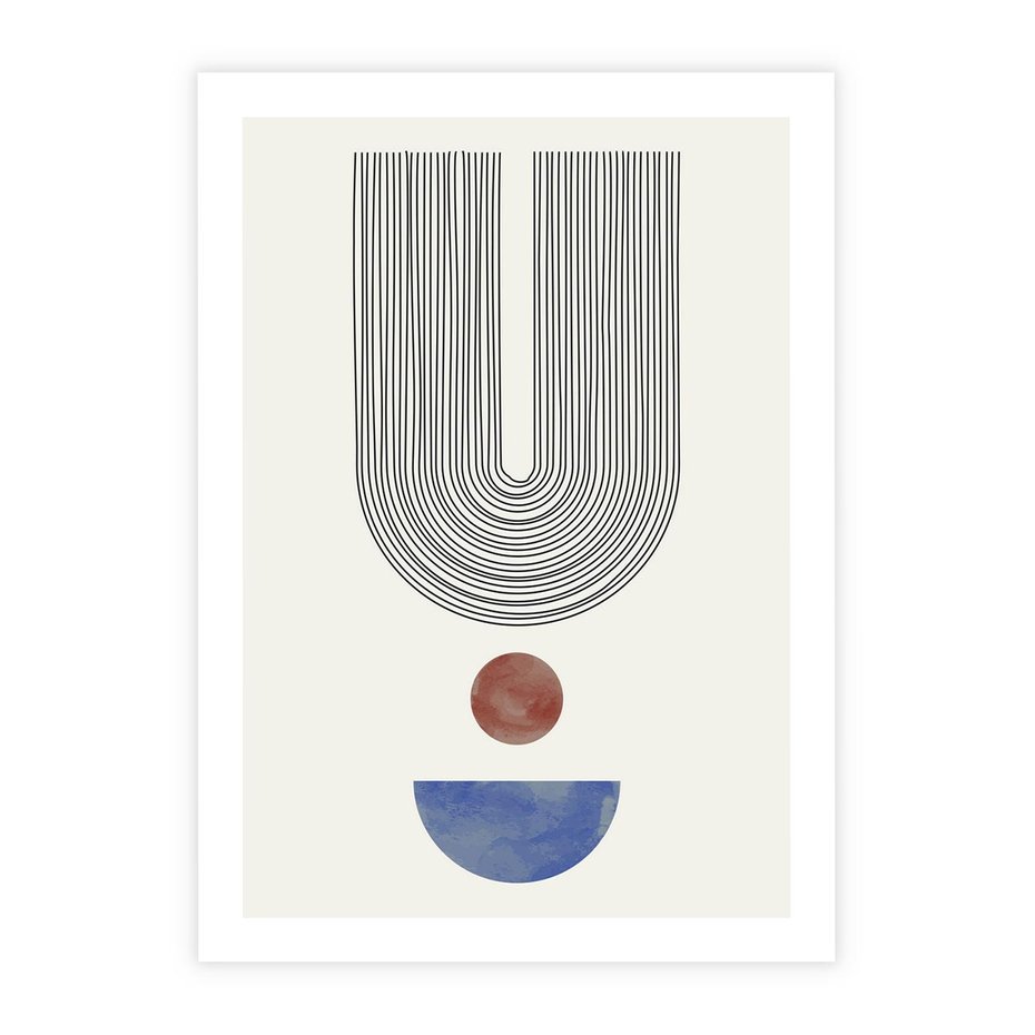 Plakat bez ramy 30x40 - Rozplątane Wibracje - nowoczesny plakat, styl midcentury