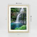 Plakat w ramie 30x40 - Tropikalny Wodospad - wodospad, tropikalny - rama drewno