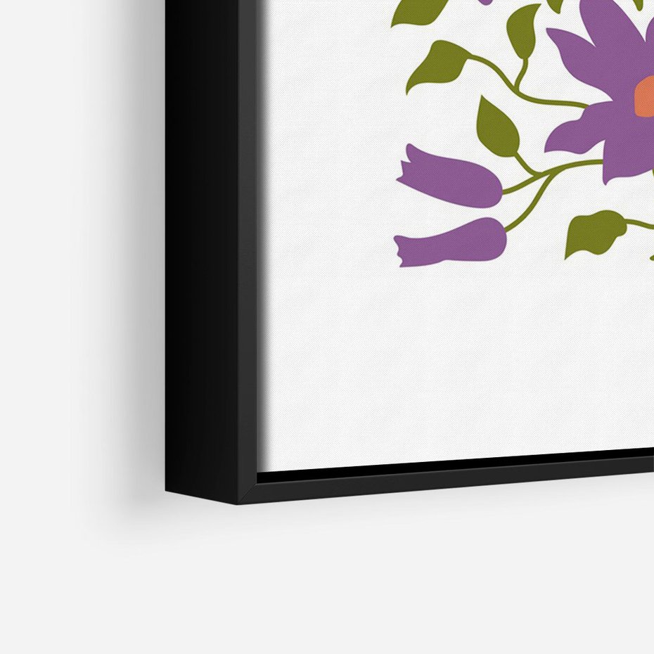 Obraz w ramie 50x70 - Rozmyte Granice - kwiaty, kompozycja - rama czarna