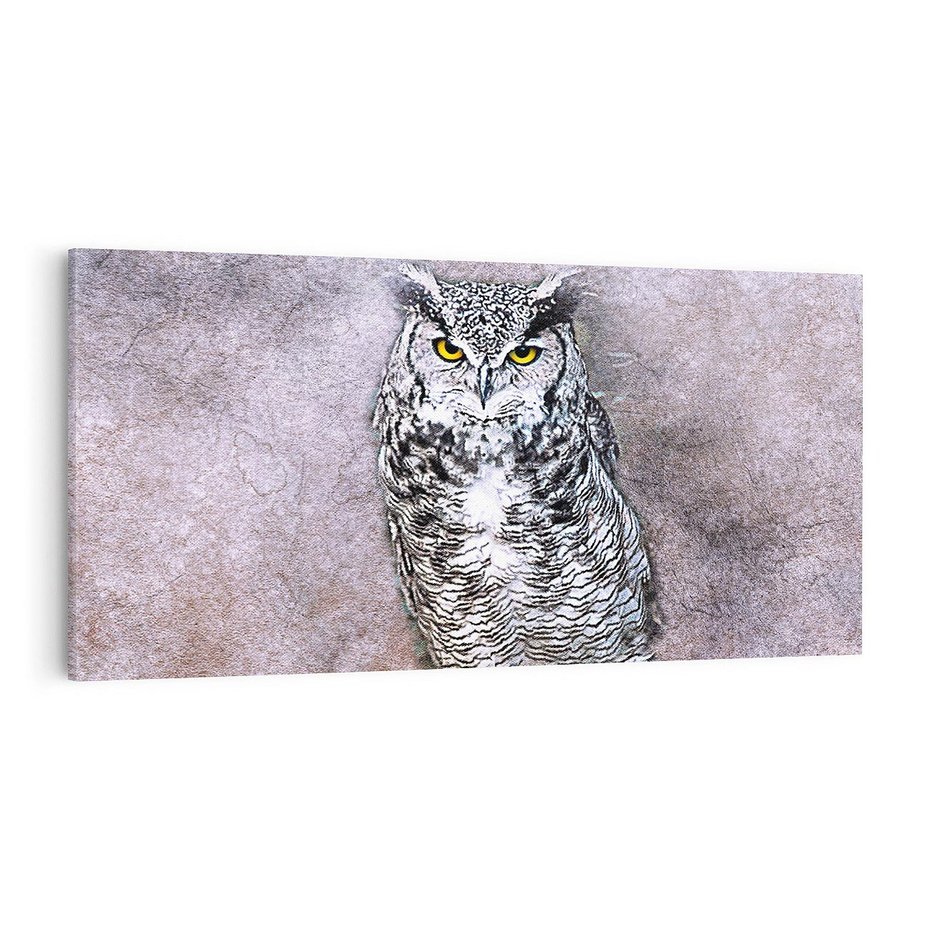 Obraz na płótnie 120x60 - Sztuka abstrakcyjna: Pies - sowa, sztuka
