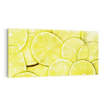 Obraz na płótnie 140x70 - Cytryny, Limonki - Owocowa Świeżość - cytryny, limonki