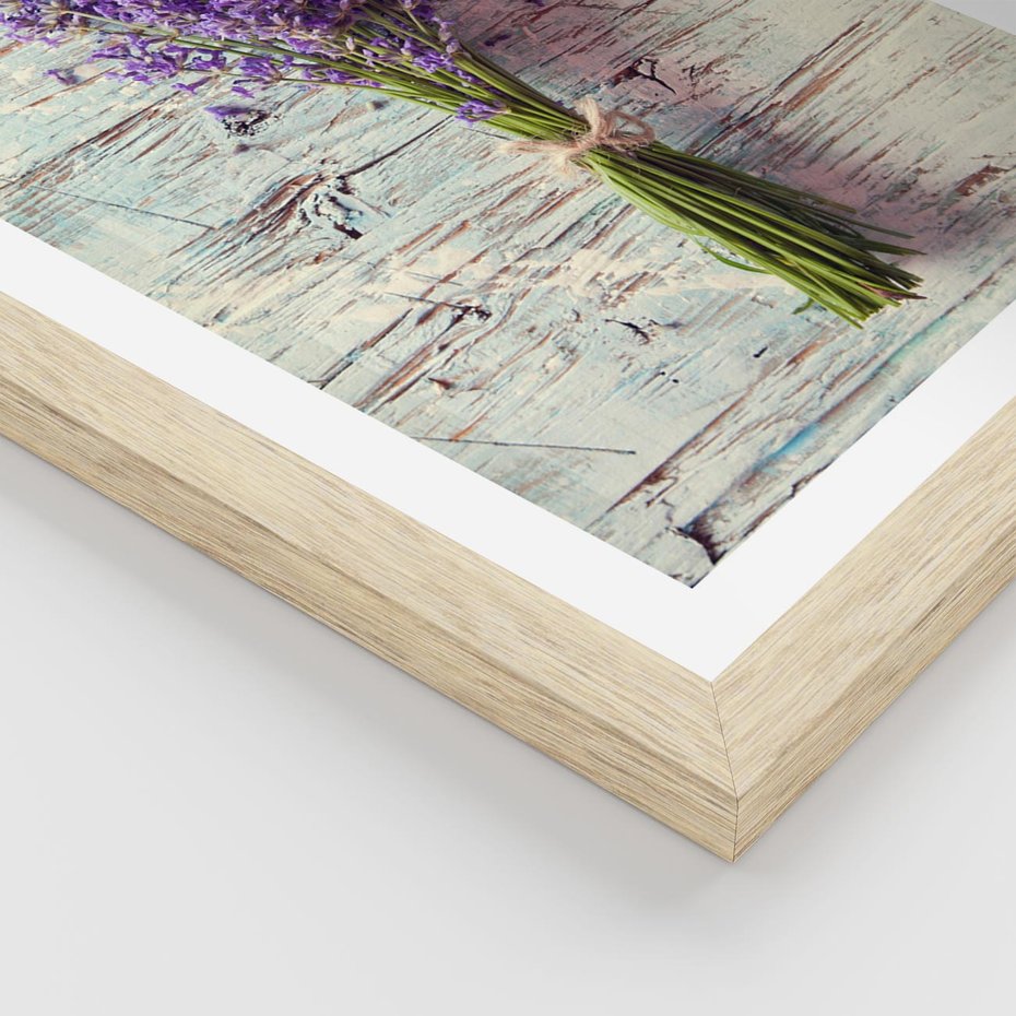 Plakat w ramie 50x70 - Kwiatowy bukiet pełen piękna - bukiet, kwiaty - rama drewno