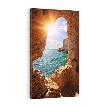 Obraz na płótnie 80x120 - Potęga Natury - morze, klify