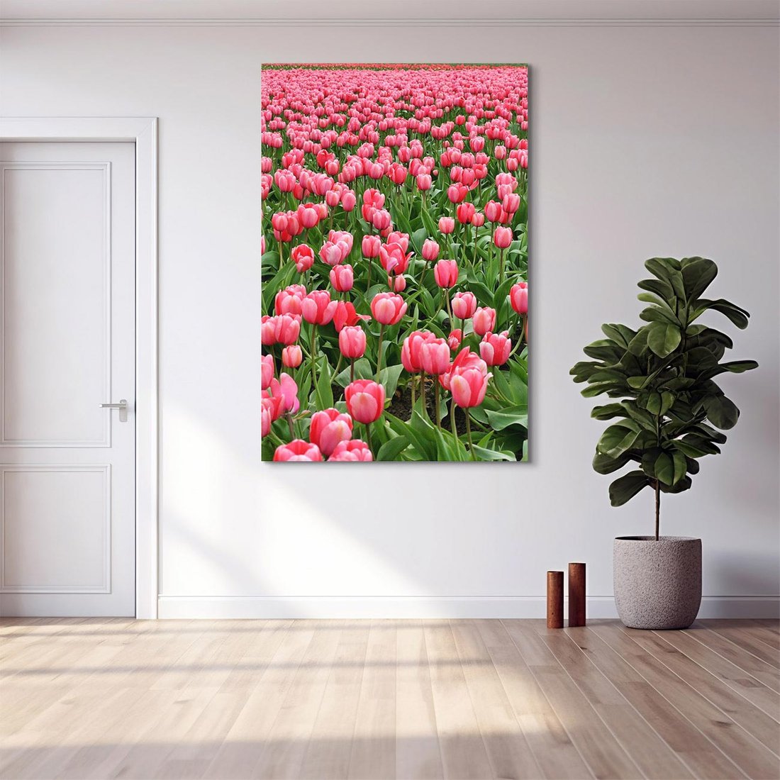 Obraz na płótnie 80x120 - Tulipanowe Elegancja - tulipany, kwiat