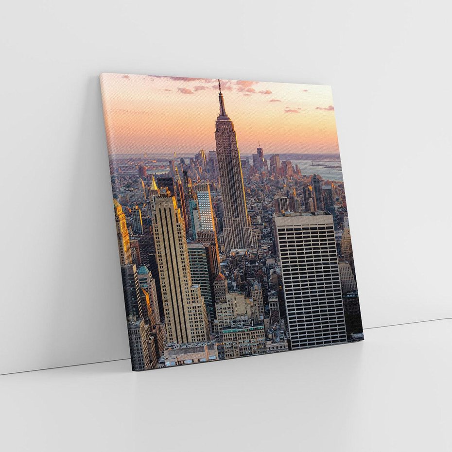 Obraz na płótnie 50x50 - Nowojorskie Wieżowce - Nowy York, wieżowce