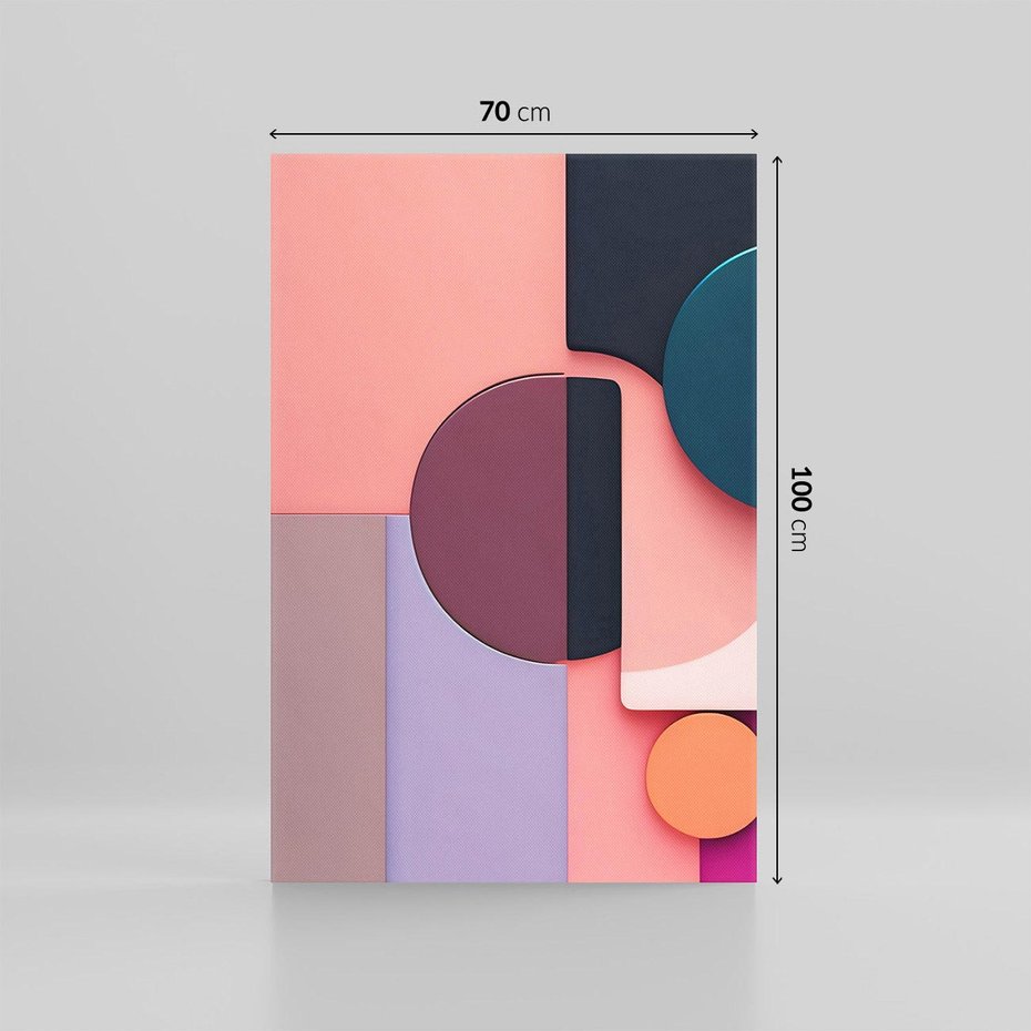 Obraz na płótnie 70x100 - Przenikanie przestrzeni czasu - abstrakcja, geometria