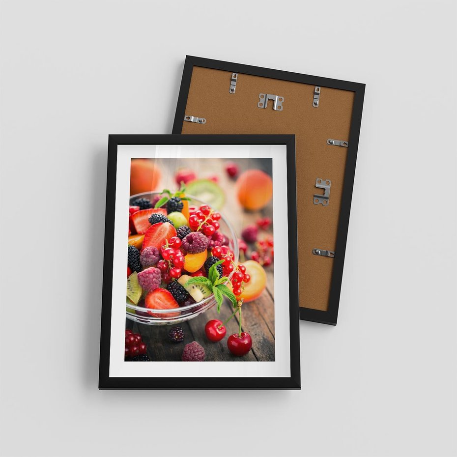 Plakat w ramie 30x40 - Smakowite Porywy - owoce, jedzenie - rama czarna