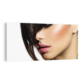 Obraz na płótnie 100x50 - Kobieca Fryzura w Ruchu - fryzura, kobieta