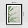 Plakat w ramie 30x40 - Minimalistyczna Tropikalna Harmonia - tropikalna roślina, zielone liście - rama czarna