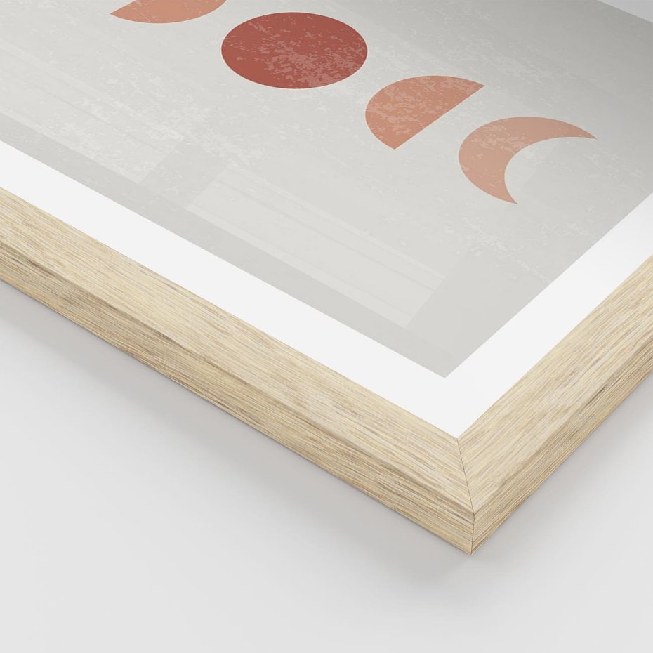 Plakat w ramie 40x50 - Mistyka Boho - boho plakat, beże brązy - rama drewno