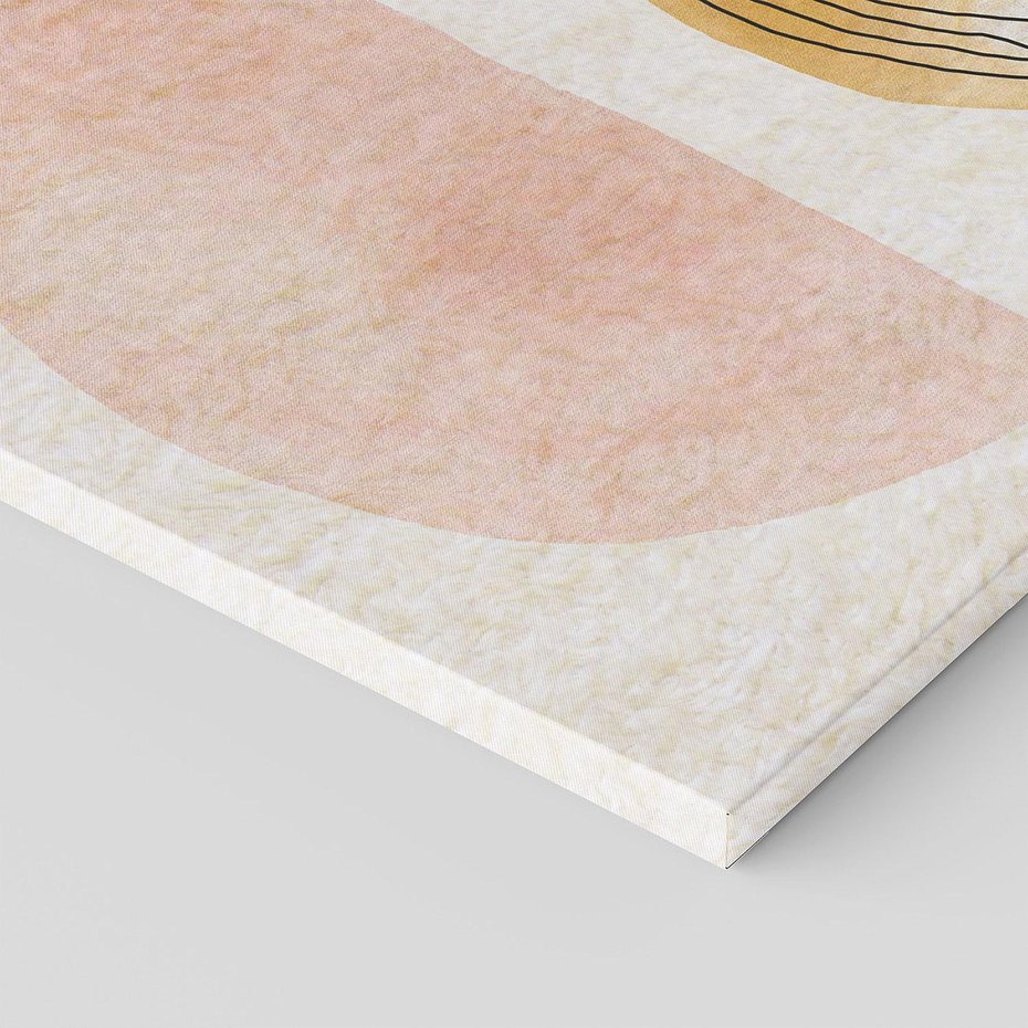 Obraz na płótnie 120x60 - Zapisane w promieniach słońca - beżowe strukturalne tło, koła