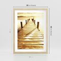 Plakat w ramie 30x40 - Stary pomost w sepia - pomost, sepia - rama drewno