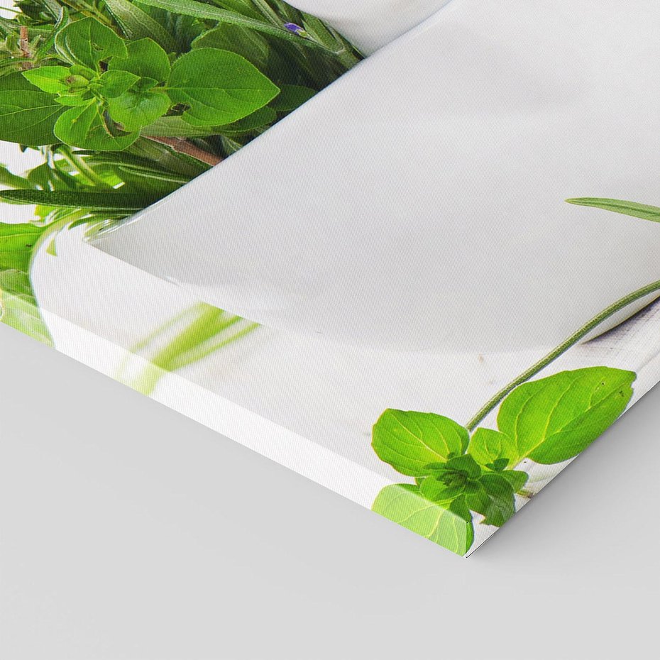 Obraz na płótnie 50x70 - Kwiaty i zioła w restauracji - kwiaty, zioła