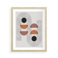Plakat w ramie 40x50 - Nowoczesna Abstrakcja - geometria, grafika - rama drewno