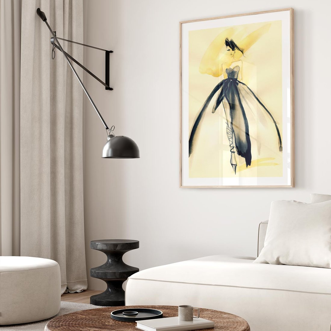 Plakat w ramie 40x50 - Ekspresja Wyrazu - abstrakcja, kobieta - rama drewno