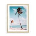 Plakat w ramie 50x70 - Raj na Ziemi - plaża, ocean - rama drewno
