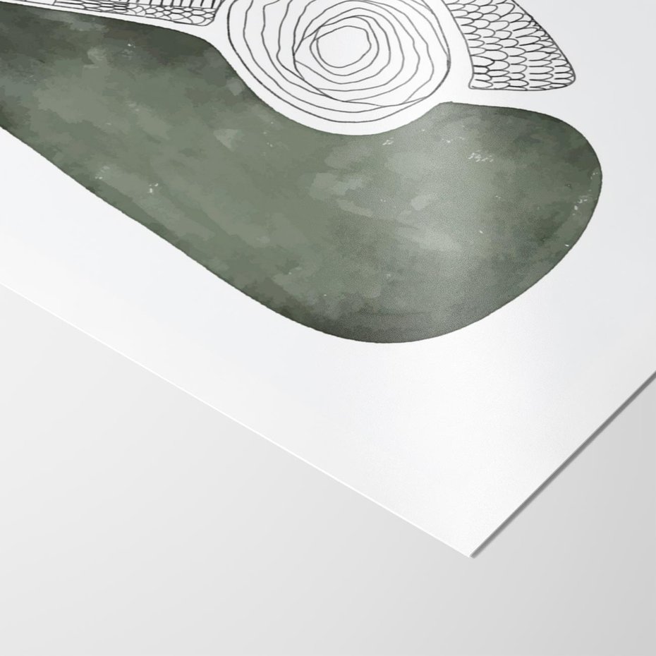 Plakat bez ramy 50x70 - Owocowe Boho Inspiracje - minimalistyczny plakat, gruszka