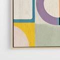 Obraz w ramie 50x50 - Taniec Kształtów Emocji - abstrakcyjne geometryczne kształty, olejny obraz - rama drewno