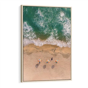 Obraz w ramie 80x120 - Letnie Wakacje na Horyzoncie - plaża, morze - rama drewno