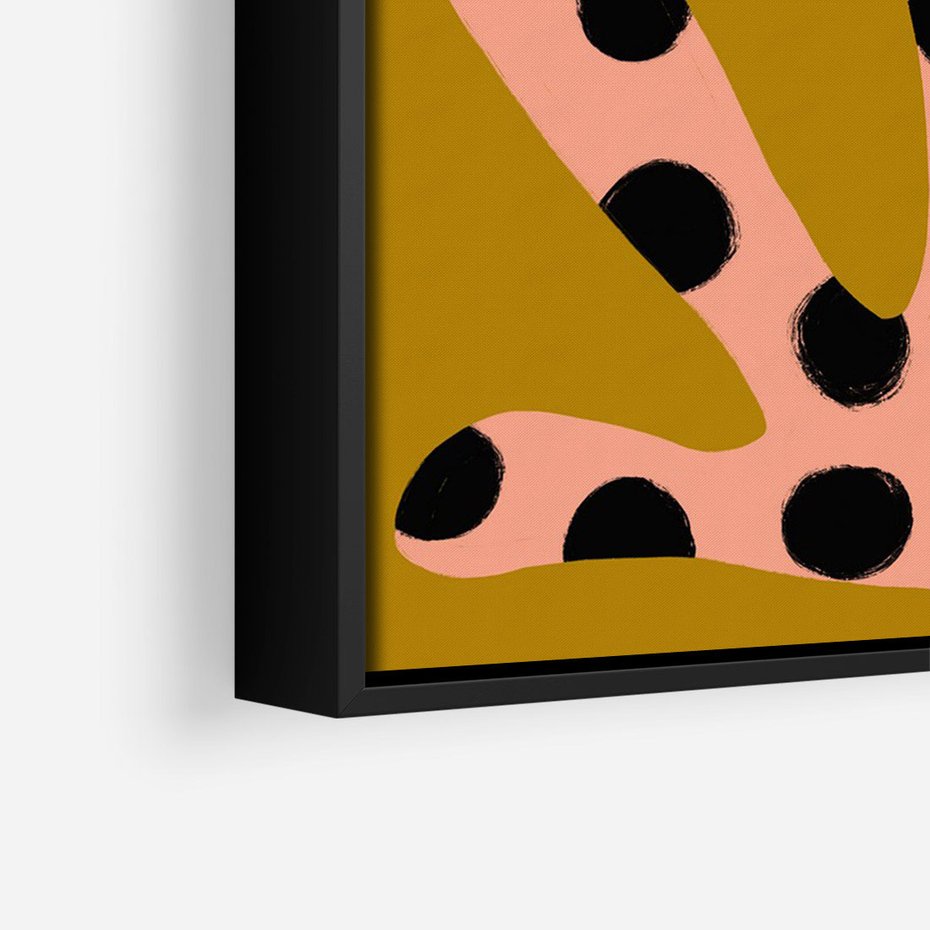 Obraz w ramie 50x70 - Rozkwitająca Wolność Boho - abstrakcyjne boho kształty, dziwne - rama czarna