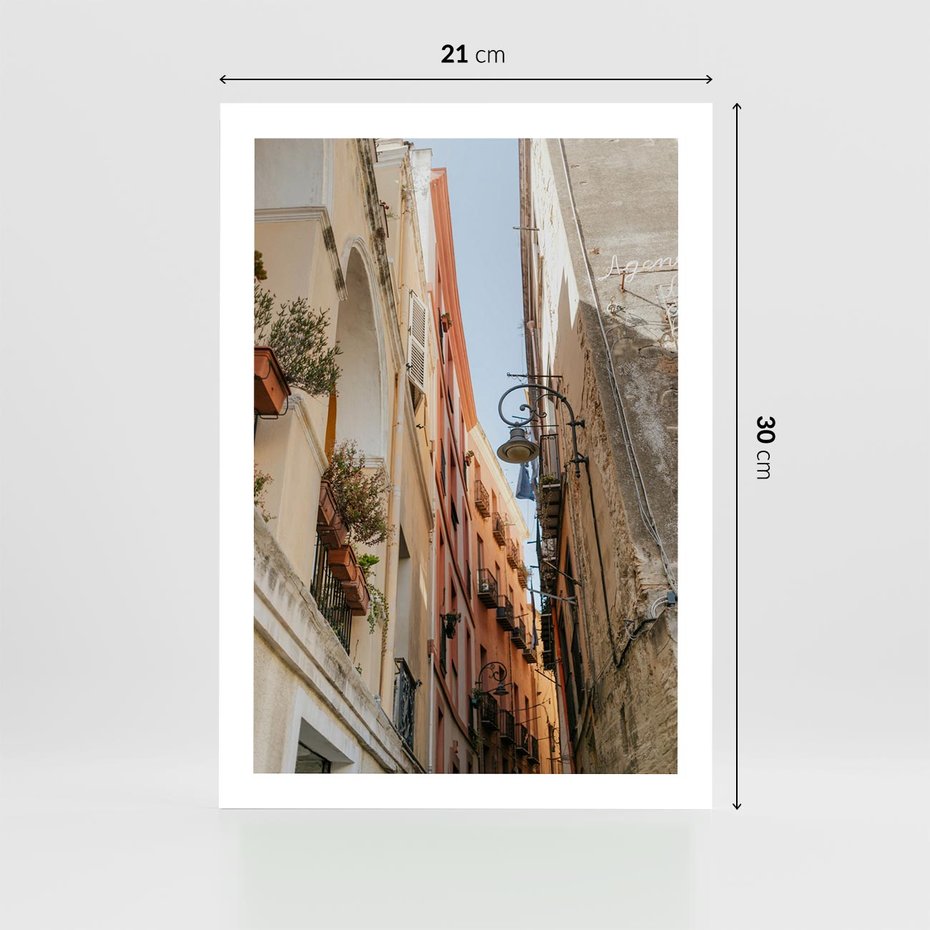 Plakat bez ramy 21x30 - Włoskie uroki - włoskie, uliczki