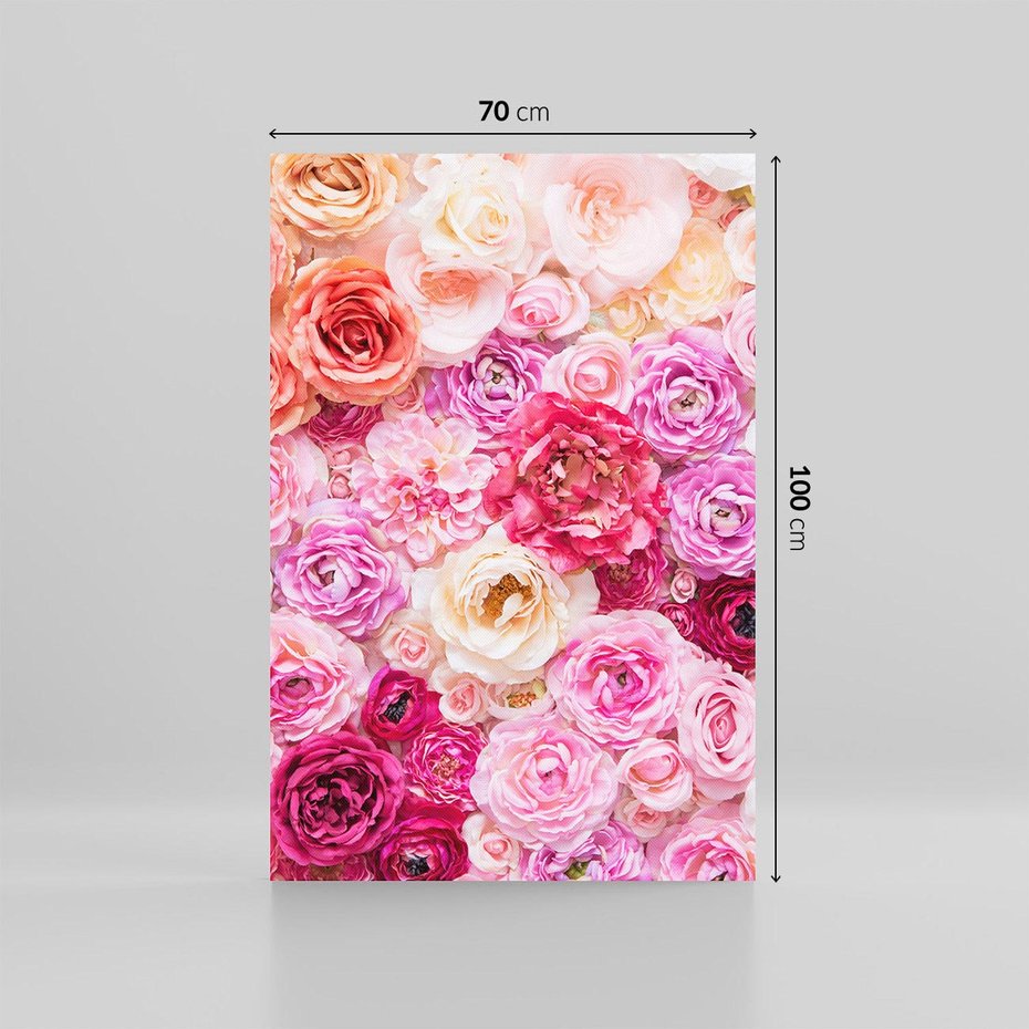 Obraz na płótnie 70x100 - Róże w pełnym rozkwicie - róże, kwiaty