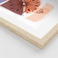 Plakat w ramie 50x70 - Kwiatowa Oaza - abstrakcyjna sztuka, plamy - rama drewno
