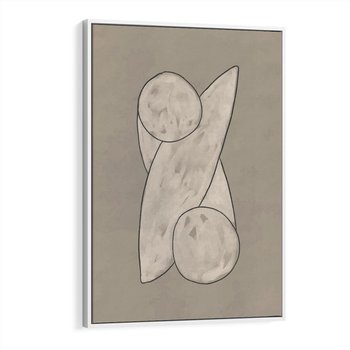 Obraz w ramie 50x70 - Zaklęte Anomalie - nowoczesna geometryczna sztuka, loftowe wnętrze - rama biała