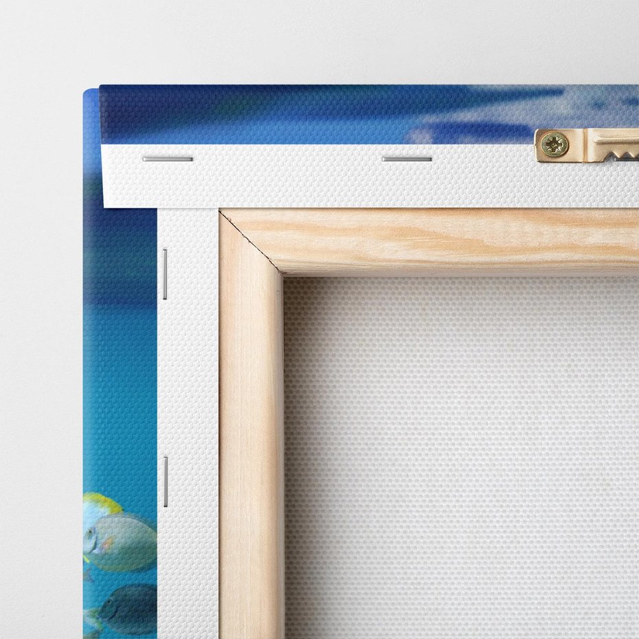 Obraz na płótnie 80x120 - Podwodna rafa koralowa: kolorowy oceanowy świat - rafa, koralowa