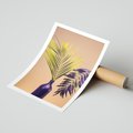Plakat bez ramy 21x30 - Delikatne Piękno - palma, pastele