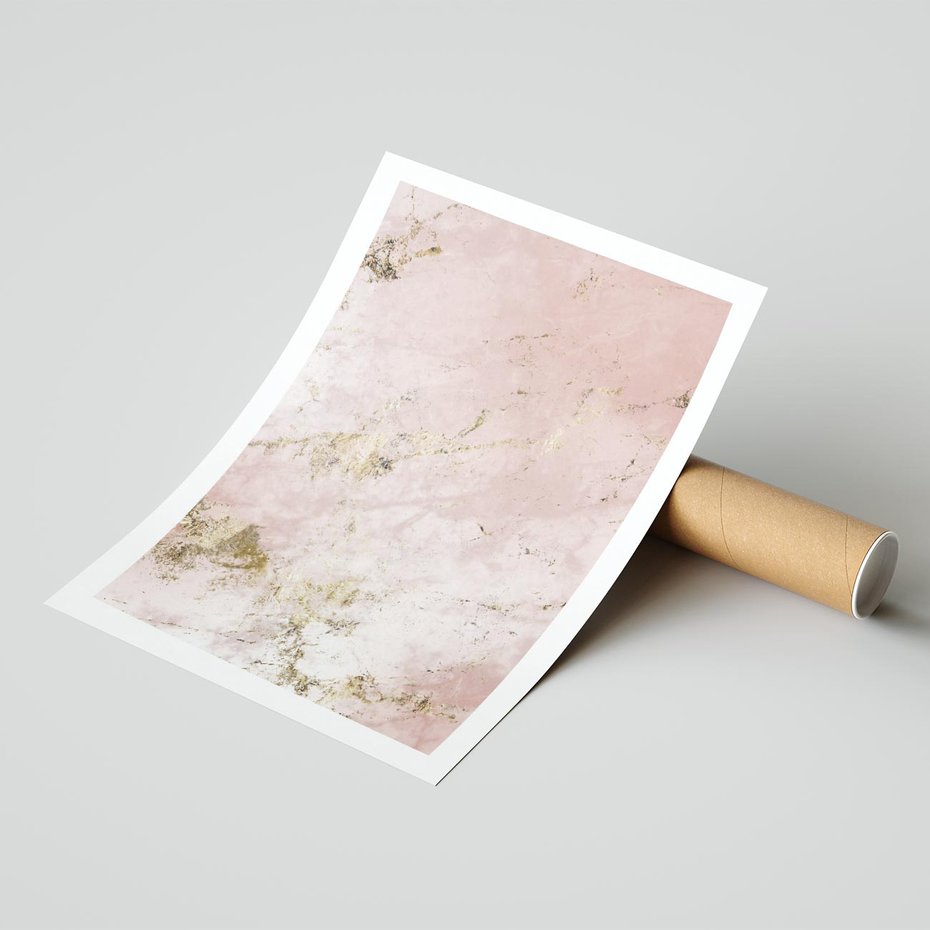 Plakat bez ramy 40x50 - Piękno w Szczegółach - marmur, złoto