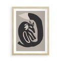 Plakat w ramie 50x70 - Migotliwe Echa Skandynawii - skandynawska sztuka, lis - rama drewno