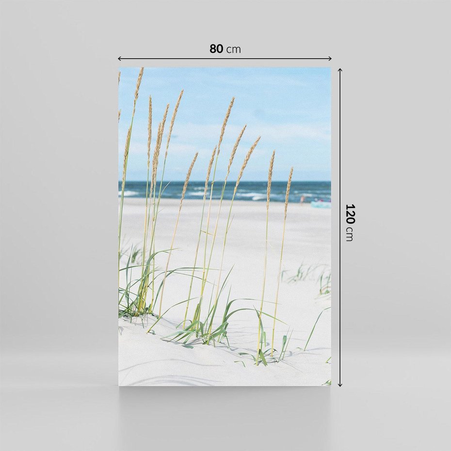Obraz na płótnie 80x120 - Przytulna Śródziemnomorska Trawa - plaża, trawy