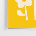 Obraz w ramie 70x100 - Bezgraniczne Impulsy - abstrakcyjny kwiat, plakat - rama biała