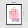 Plakat w ramie 40x50 - Migoczące Pastelowe Kształty - akwarela, minimalizm - rama czarna