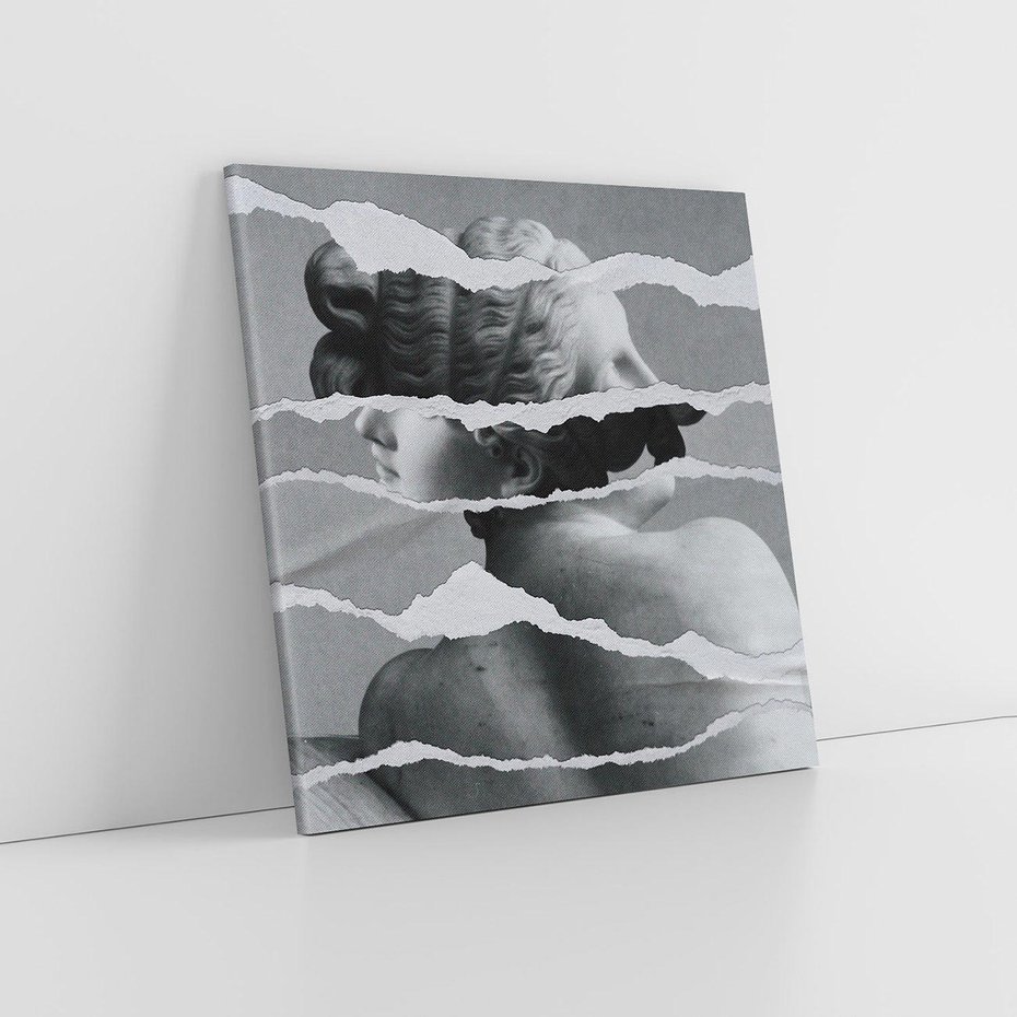 Obraz na płótnie 80x80 - Kolaż z Antyczną Rzeźbą - antyczna rzeźba, kolaż ze zdjęć