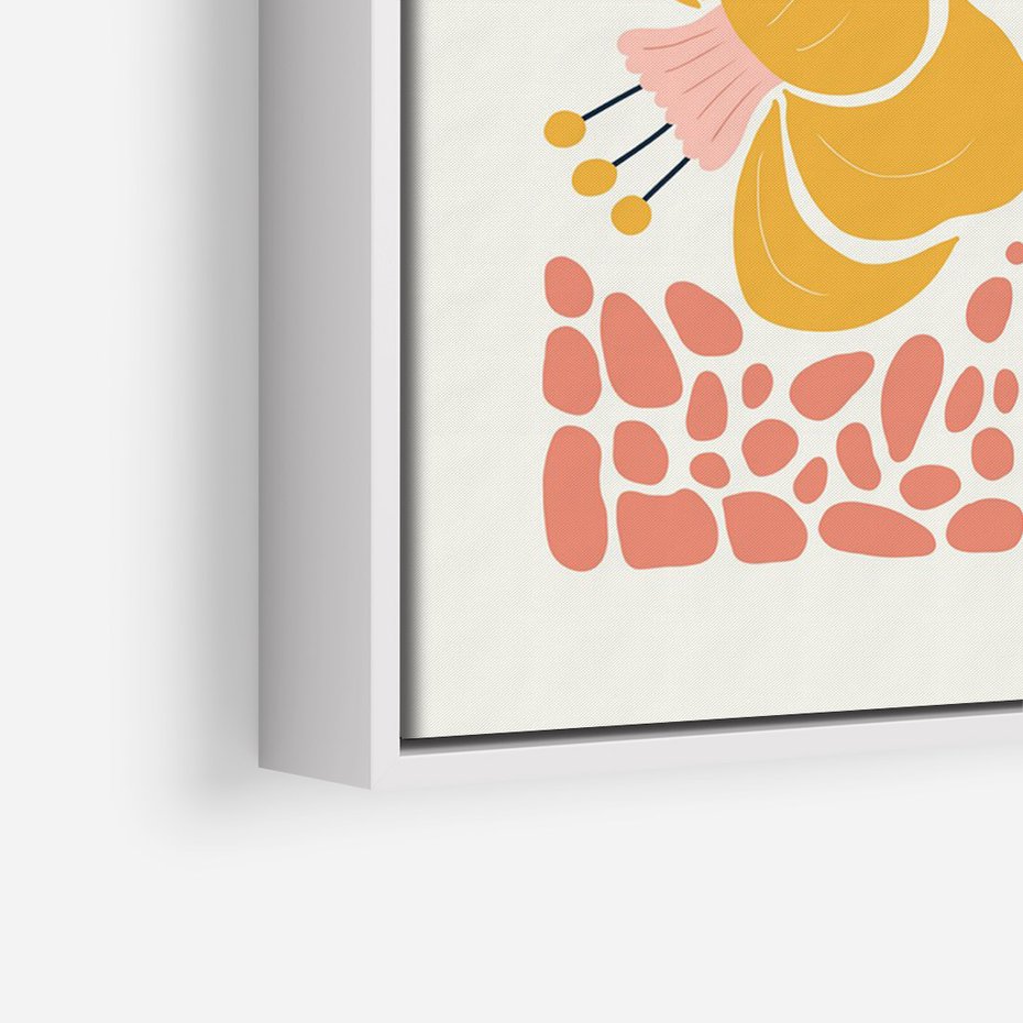 Obraz w ramie 70x100 - Pastelowa Piękność - nowoczesna sztuka, plakat - rama biała