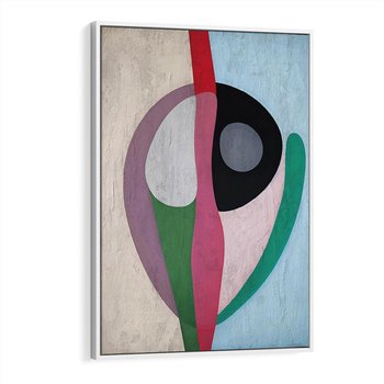 Obraz w ramie 70x100 - Wibracje Kolorów Marzeń - abstrakcyjne dziwne kształty, olejny obraz - rama biała