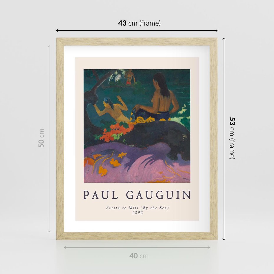 Plakat w ramie 40x50 - Paul Gauguin: Reprodukcja - Paul Gauguin, reprodukcja - rama drewno