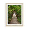 Plakat w ramie 50x70 - Przez Dżunglę - most, linowy - rama drewno