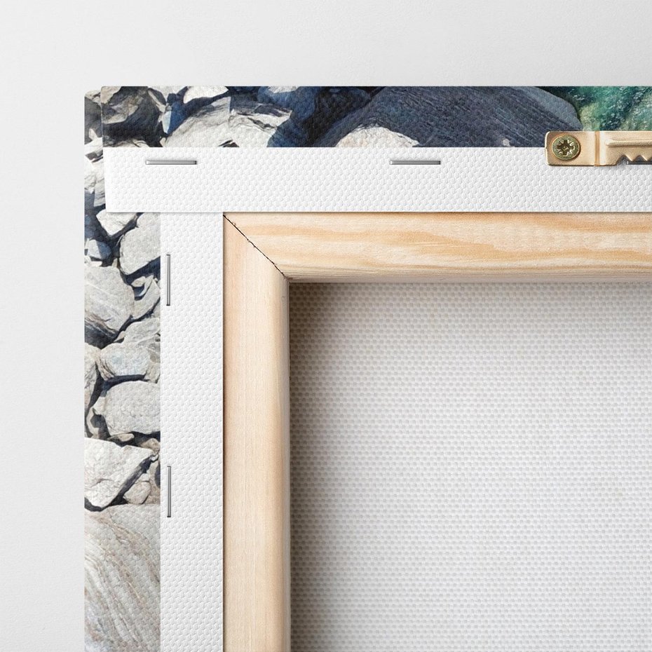 Obraz na płótnie 100x70 - Spotkanie natury i siły - rzeka, skały