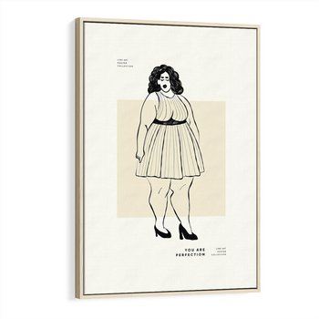 Obraz w ramie 70x100 - Ekspresja Wewnętrznych Emocji - kobieta, samoakceptacja - rama drewno