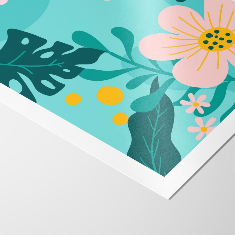 Plakat bez ramy 50x70 - Kwiatowy Impuls - pastelowa kompozycja, kwiaty