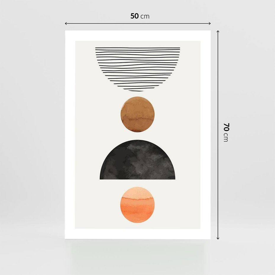 Plakat bez ramy 50x70 - Geometryczna Przygoda - nowoczesna grafika, geometria