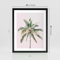 Plakat w ramie 40x50 - Błogość Tropików - palma, tropiki - rama czarna