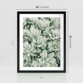Plakat w ramie 40x50 - Liście w Jasnych Odcieniach Zielonego - liście, jasna zieleń fotografia - rama czarna