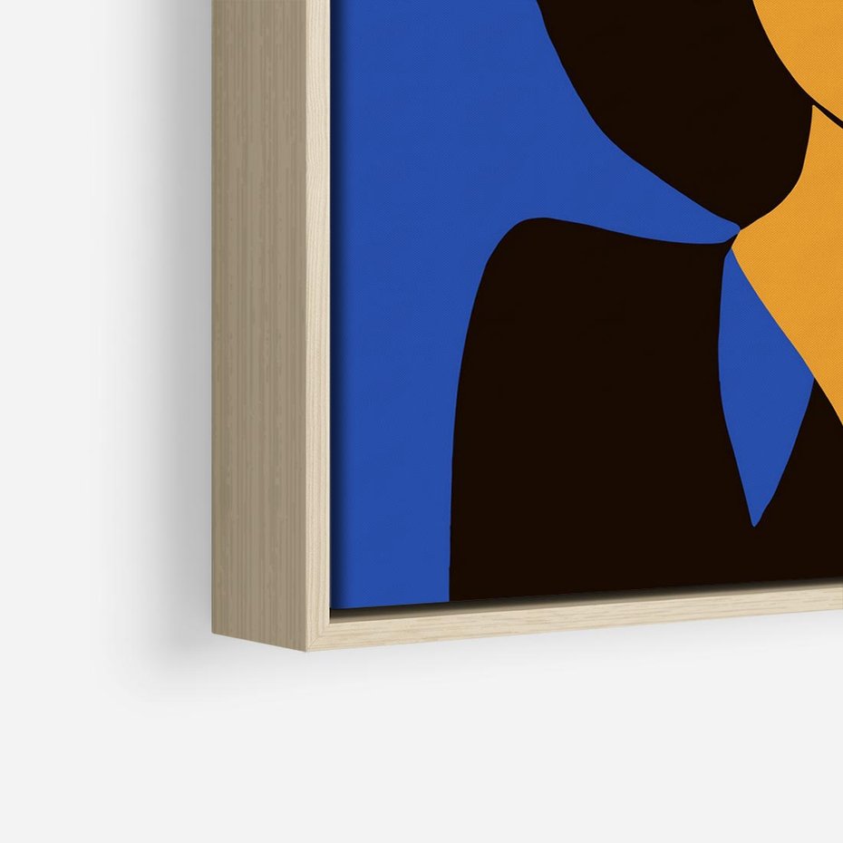 Obraz w ramie 80x80 - Modernistyczne Wibracje - sztuka nowoczesna, plakat - rama drewno