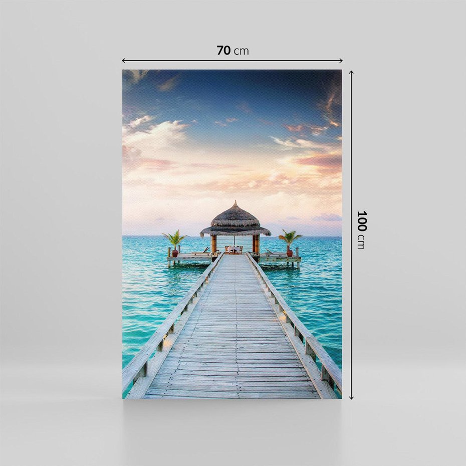 Obraz na płótnie 70x100 - Morski Pomost - morze, pomost