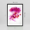 Plakat w ramie 50x70 - Kwiaty abstrakcji - abstrakcja, kwiaty - rama czarna