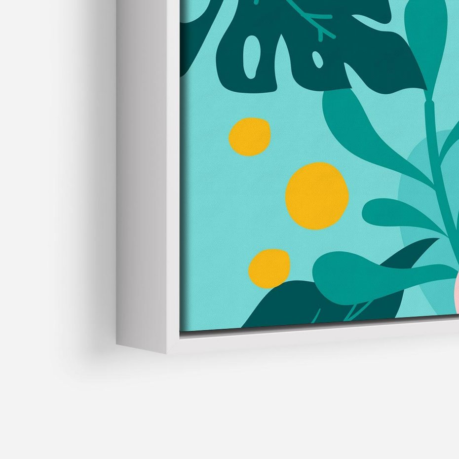 Obraz w ramie 50x50 - Kwiatowy Impuls - pastelowa kompozycja, kwiaty - rama biała